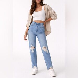 American Eagle Outfitters Ripped Mom Jeans